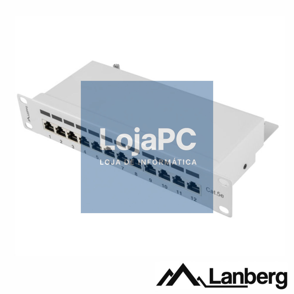 Patch Panel 12 Portas RJ45 CAT5E 1U 10" LANBERG