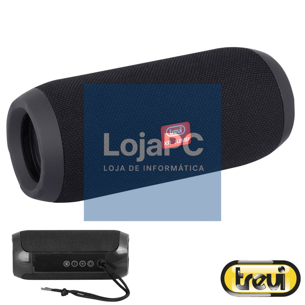 Coluna Bluetooth Portátil 2x 5W Preto TREVI