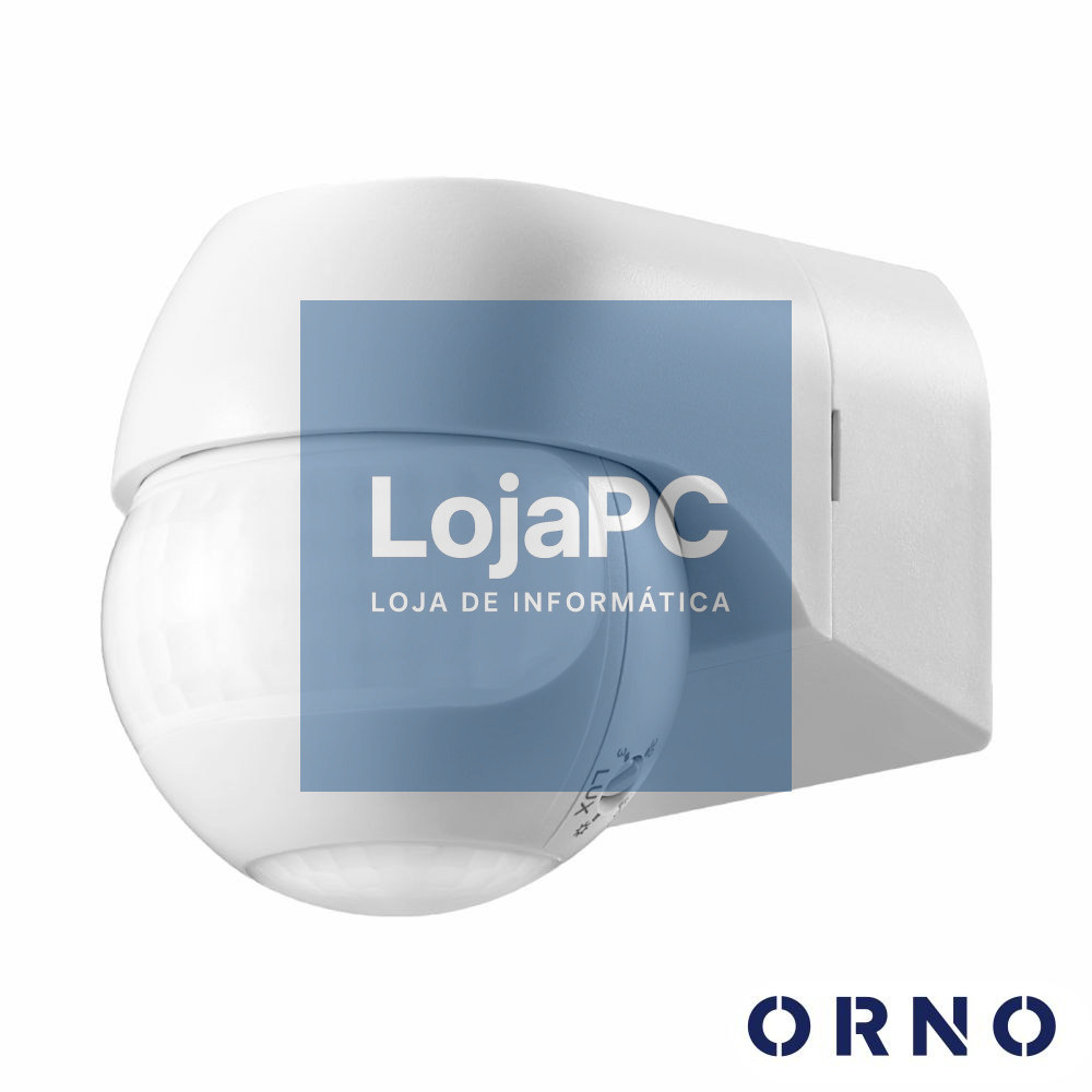 Mini Detetor De Movimento PIR 800W 180º IP44 Branco ORNO