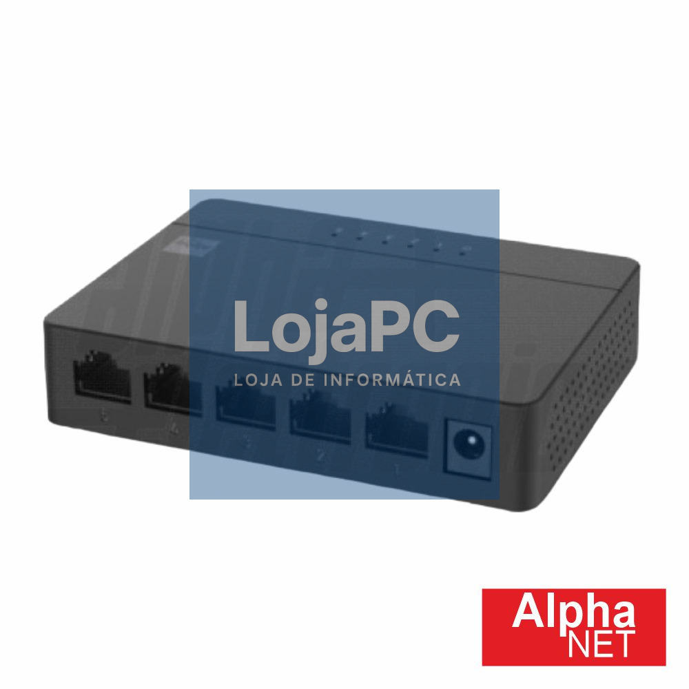 Switch De Rede Ethernet 5 Portas Gigabit RJ45 ALPHA