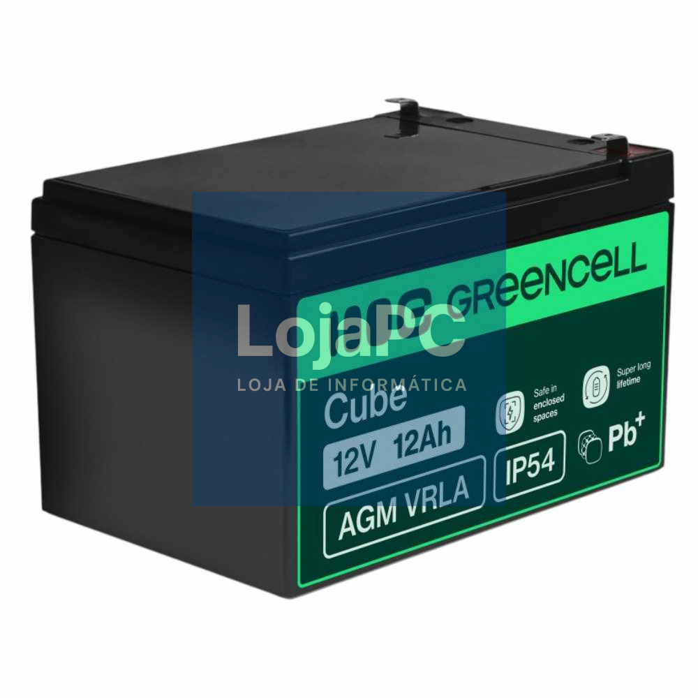Bateria Chumbo Gel AGM 12V 12A GREEN CELL