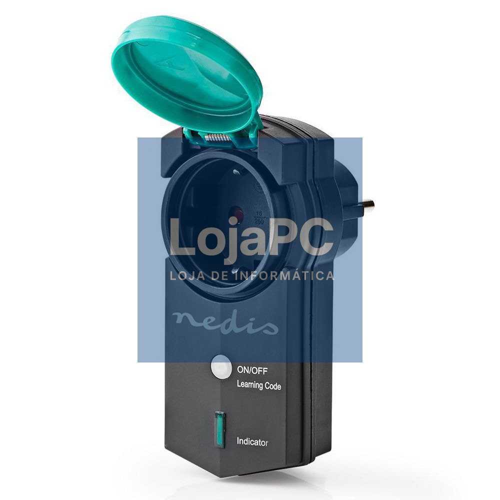 Tomada Elétrica Schuko Inteligente RF 433MHz P/ Exterior
