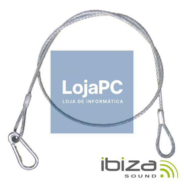 CABO DE SEGURANÇA AÇO C/ MOSQUETÃO Ø2MM 87CM IBIZA