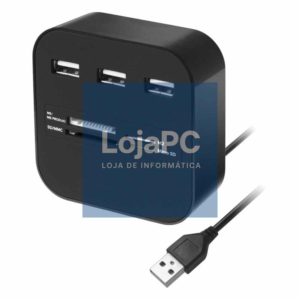 Hub USB-A P/ 3x USB-A 4x Cartões SD