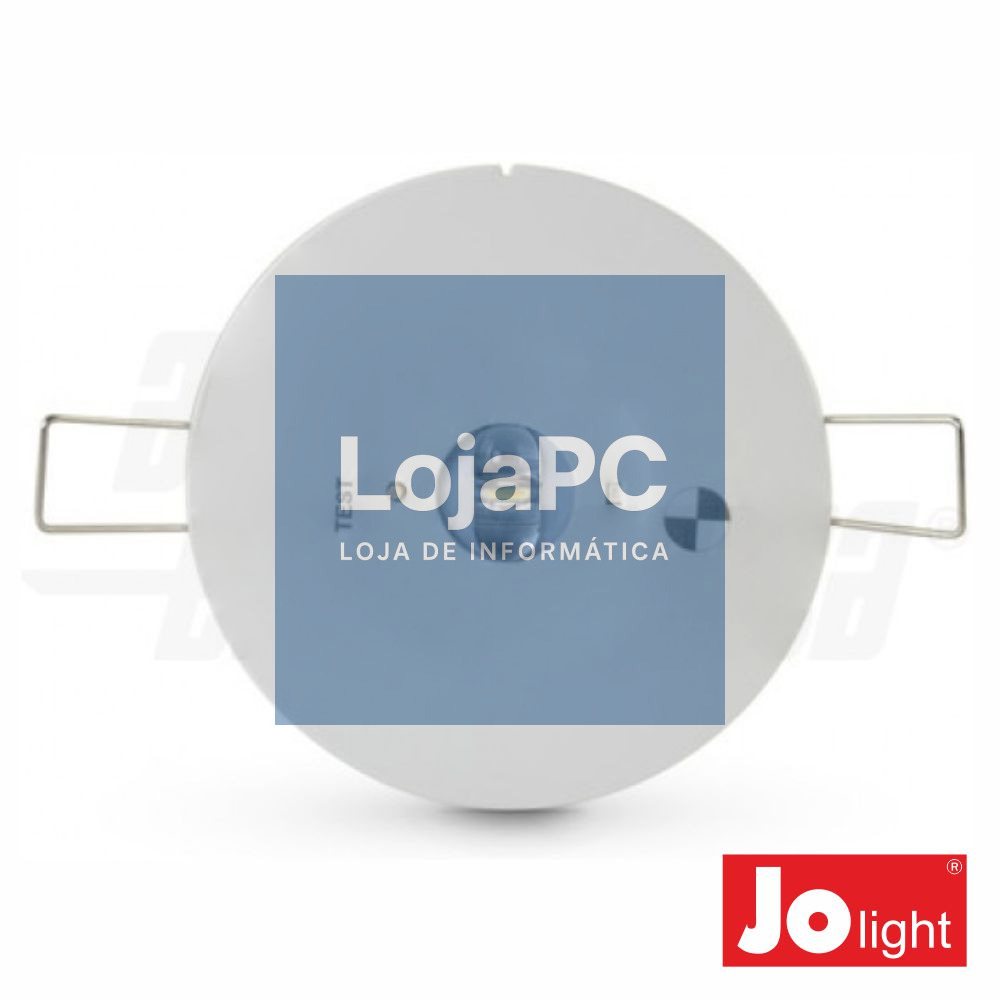 Luz Emergência LED Redonda P/ Embutir 3W 230V IP20