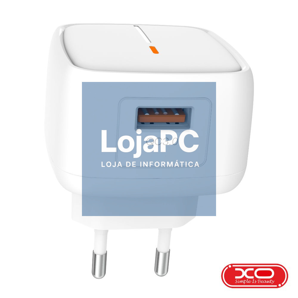 Alimentador Compacto USB-A 5V 3A Branco XO