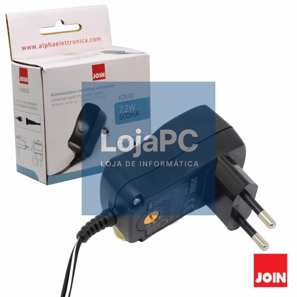 ALIMENTADOR UNIVERSAL COMUTADO 3-12V 600MA JOIN