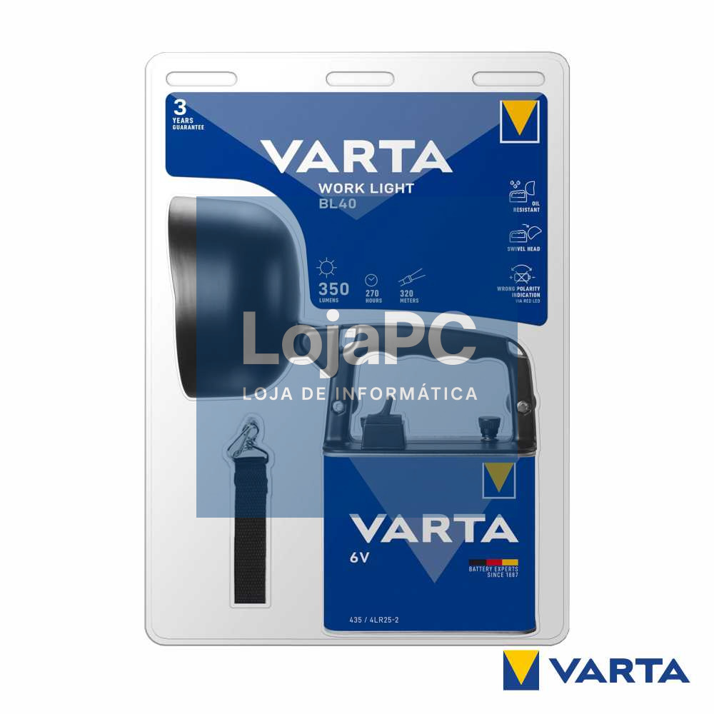 Lanterna de Trabalho LED Work Light BL40 350lm VARTA