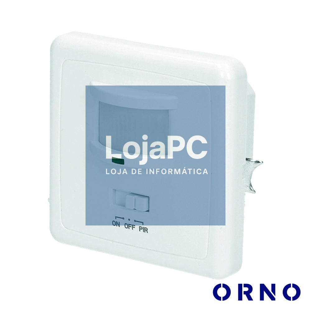Detetor de Movimentos PIR P/ Encastrar Branco ORNO