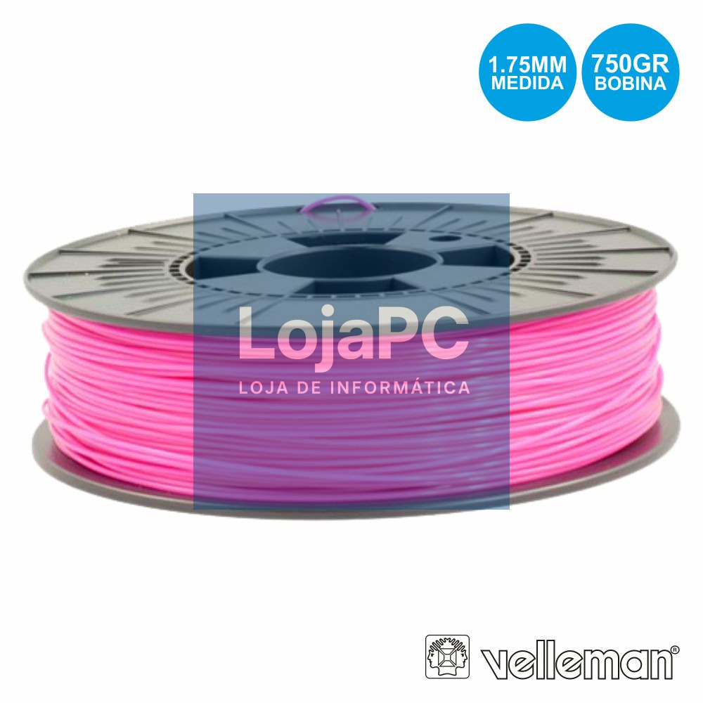 ROLO DE FILAMENTO P/ IMPRESSÃO 3D 1.75MM 750G ROSA