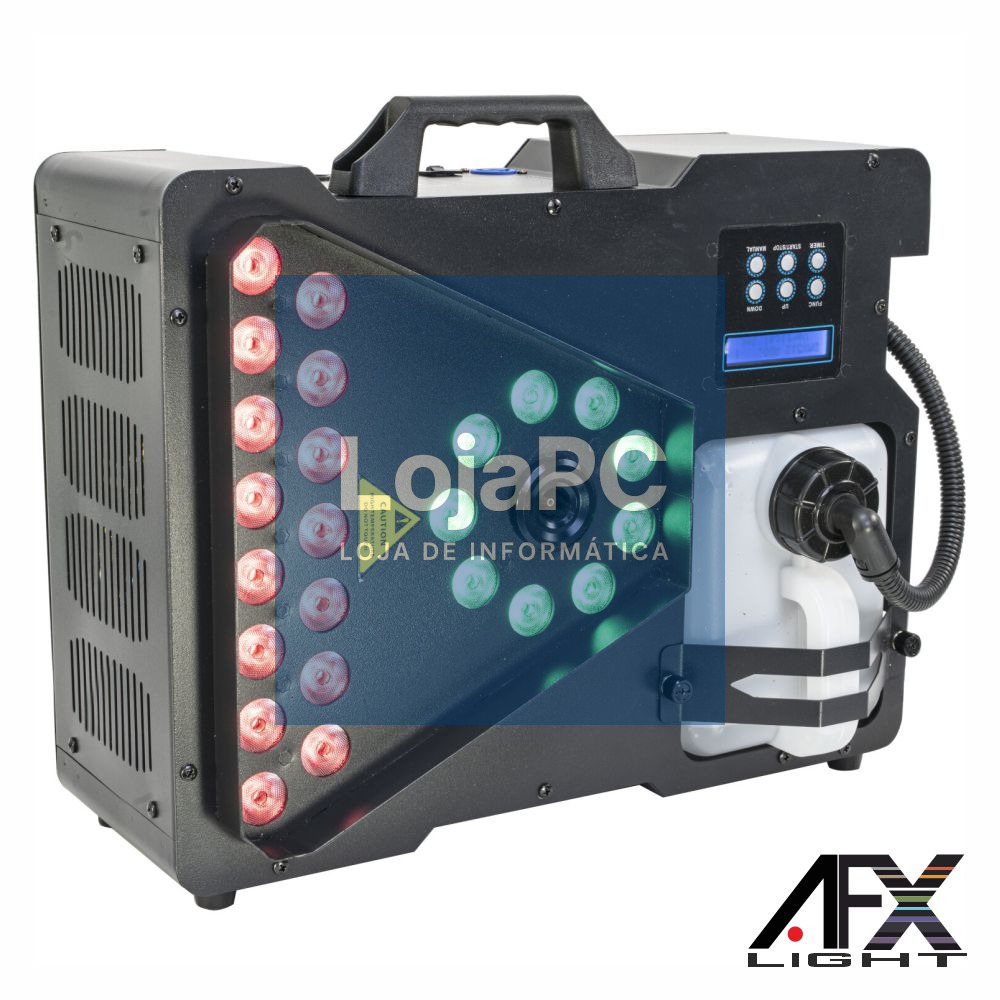Máquina de Fumos 1800W 24 LEDS 8W RGBW C/ Comando AFX