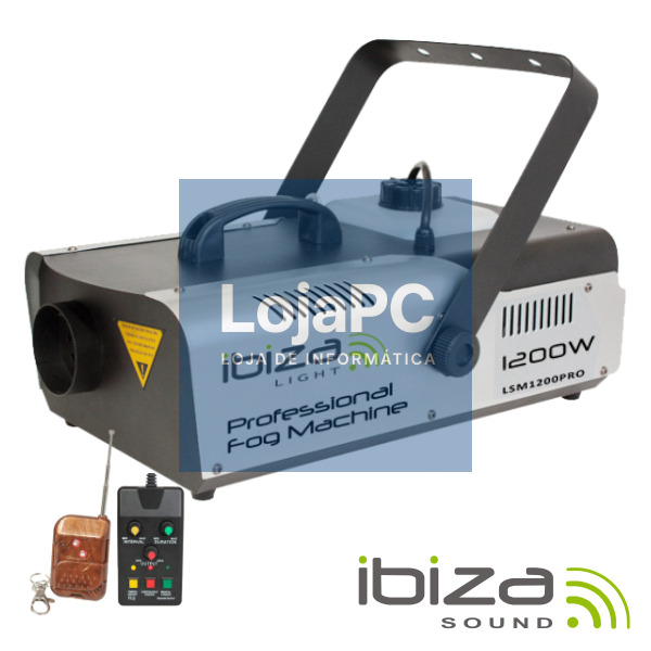 MÁQUINA DE FUMOS 1200W CONTROLADOR/COMANDO DMX IBIZA