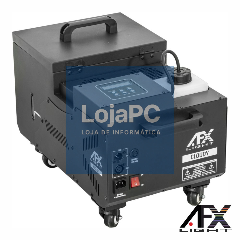 Máquina de Fumos Low Fog 1500W LCD DMX Comando AFXLIGHT