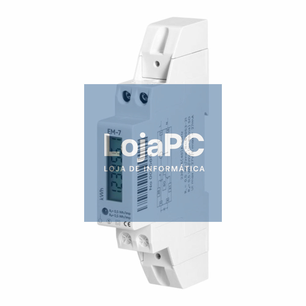 Contador Energia Digital Monofásico 230V/40A 1 Módulo DIN