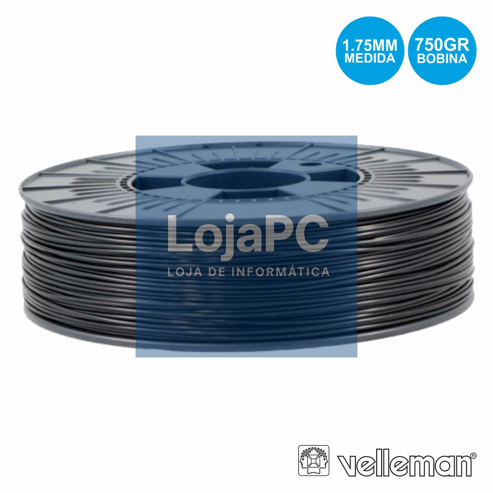 ROLO DE FILAMENTO P/ IMPRESSÃO 3D 1.75MM 750G PRETO