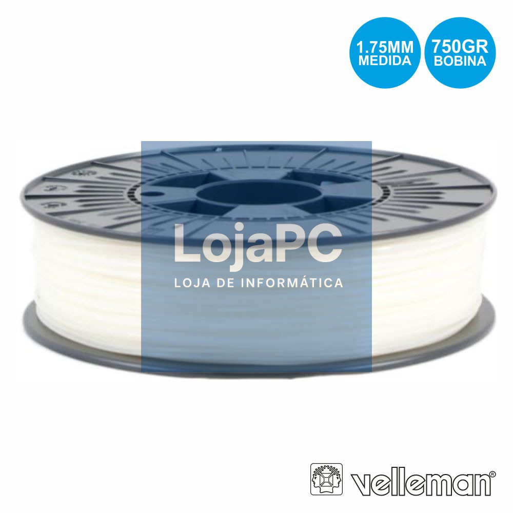 ROLO DE FILAMENTO P/ IMPRESSÃO 3D 1.75MM 750G NATURAL