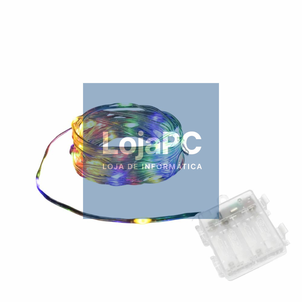 Luzes de Natal 100 LED RGB 4xAA 10m IP44