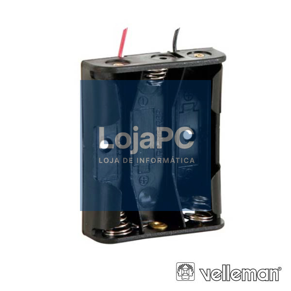 SUPORTE P/ 3 PILHAS AA C/ FIO VELLEMAN
