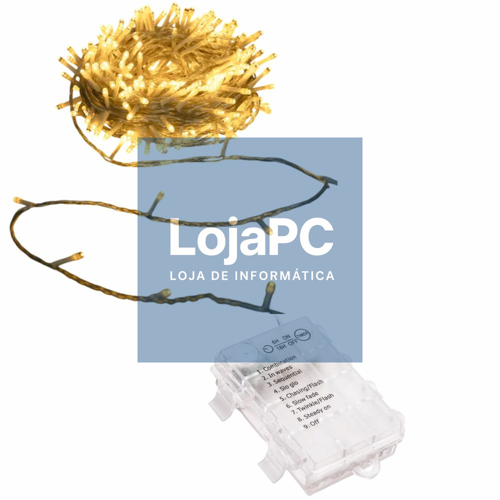 Luzes de Natal 300 LED 3000K 30m IP44