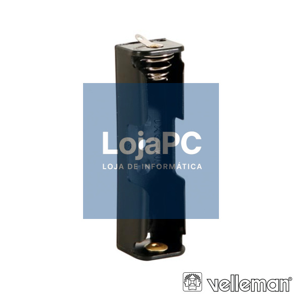 SUPORTE P/ 1 PILHA AA C/ TERMINAIS P/ SOLDAR VELLEMAN