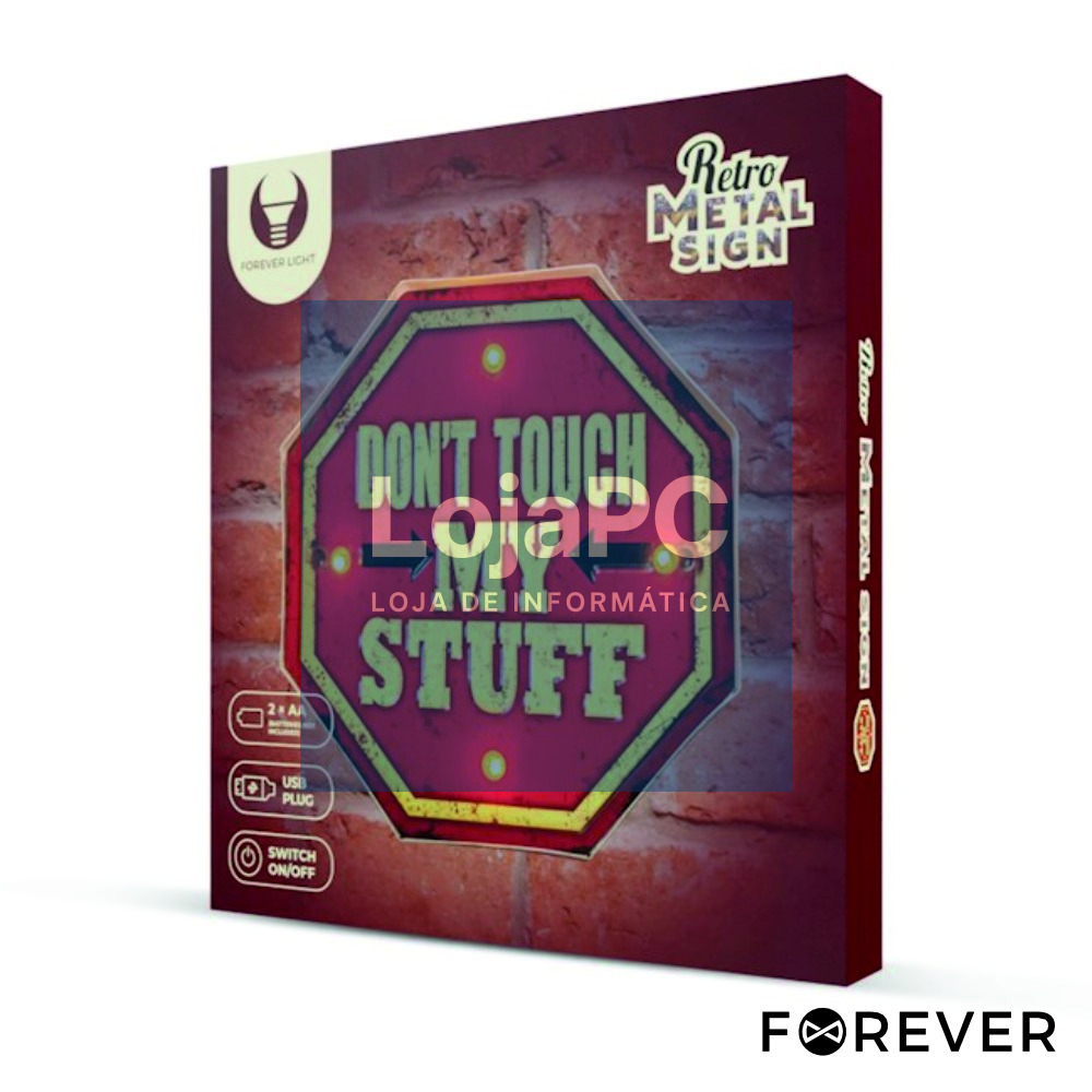 Placa em Metal Decorativo Retro FOREVER
