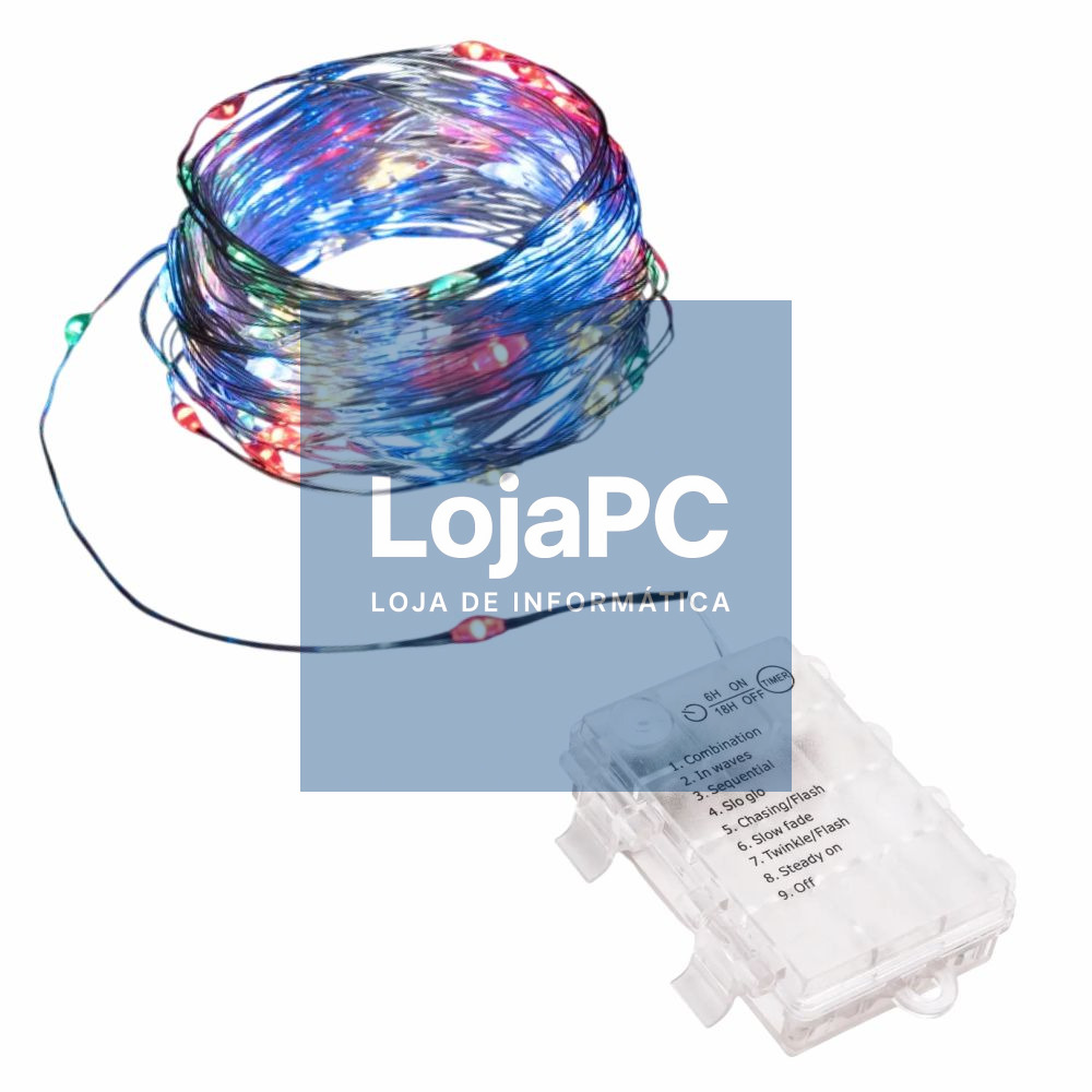 Luzes de Natal 150 LED RGBY 15m 3xAA IP44