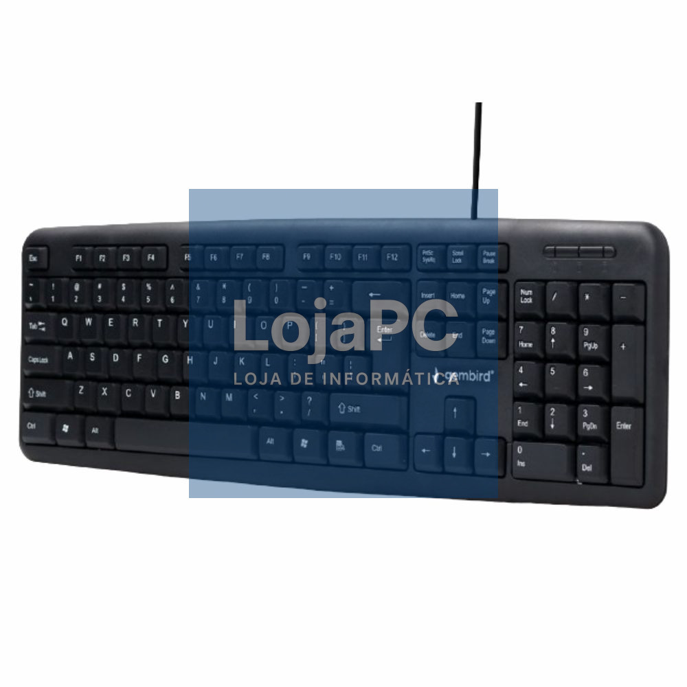 Teclado C/ Fios Preto GEMBIRD