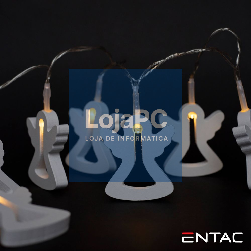 Grinalda 10 LEDS 3000K Anjos 2xAA 1m ENTAC