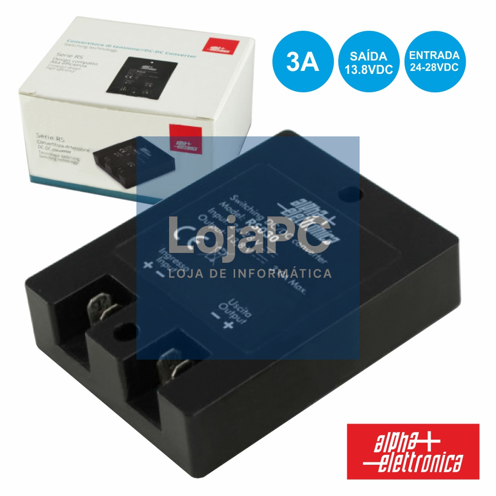 CONVERSOR 24VDC-13.8VDC 3A IP20