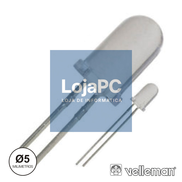 LED 5MM ALTO BRILHO BRANCO VELLEMAN
