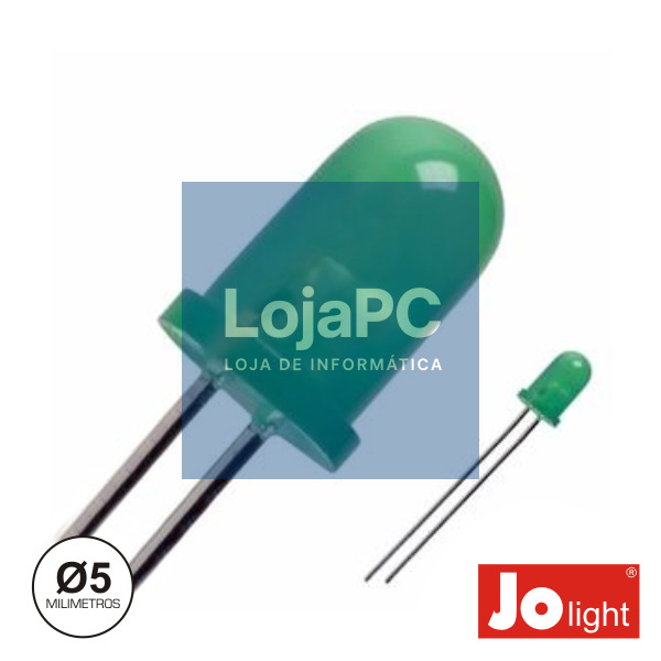 LED 5MM VERDE DIFUSO INTERMITENTE JOLIGHT
