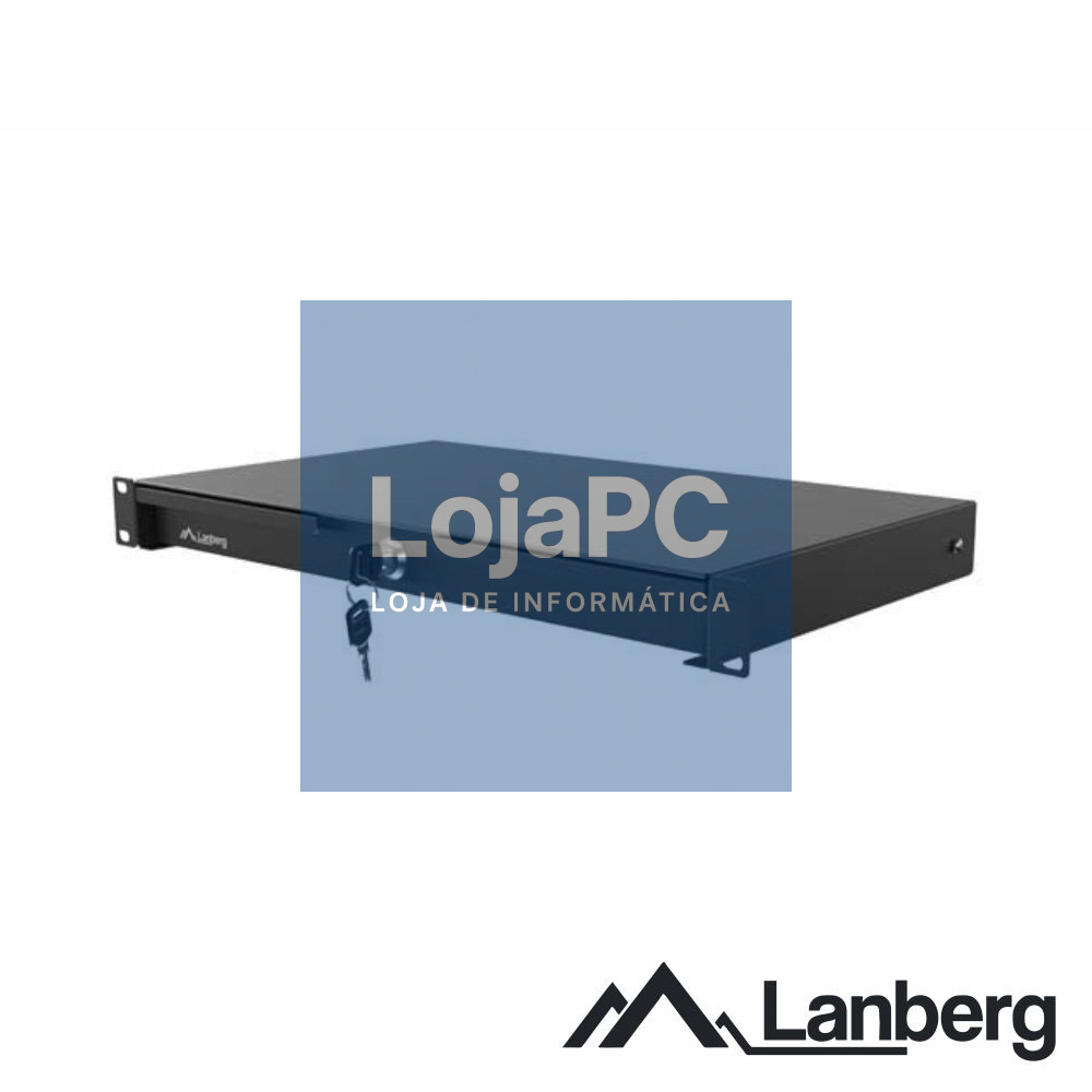 Gaveta c/Fecho P/ Armário Bastidor (Rack) 19" 1U LAMBERG