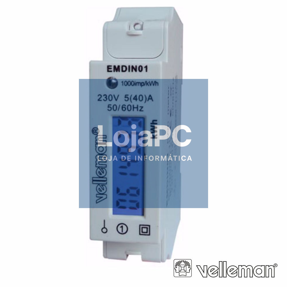 CONTADOR DE ENERGIA 230V/16A P/ MONTAGEM CALHA