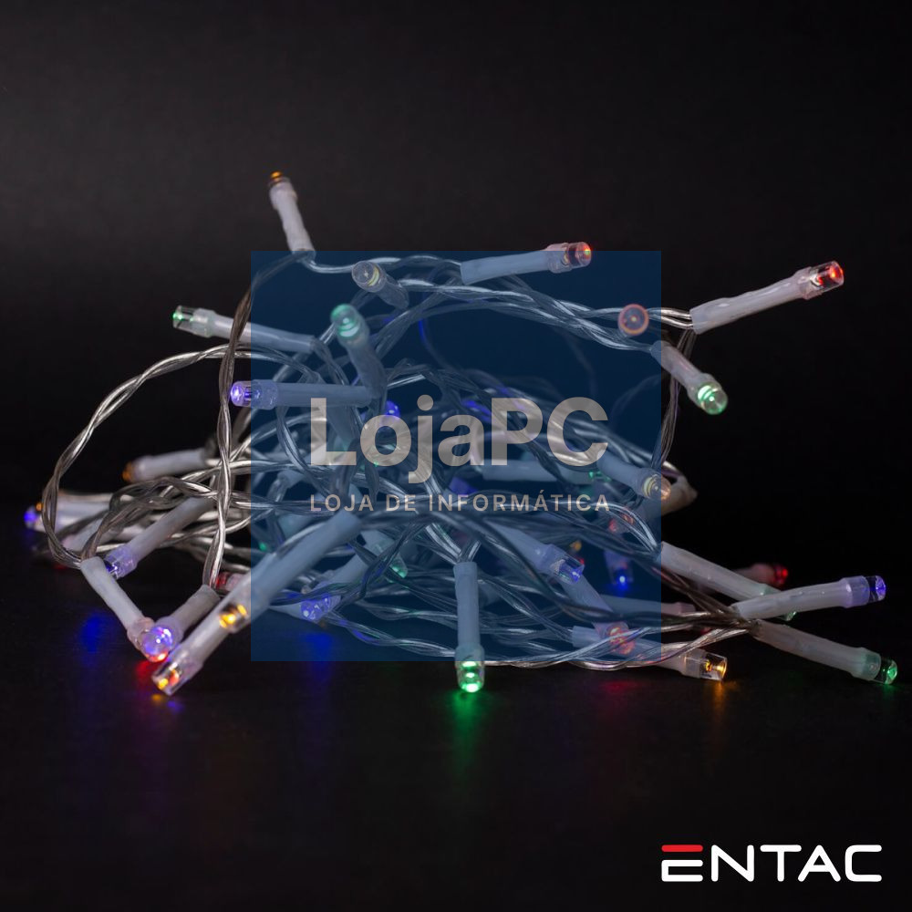 Grinalda 10 LEDS Multicor 2xAA 1mt