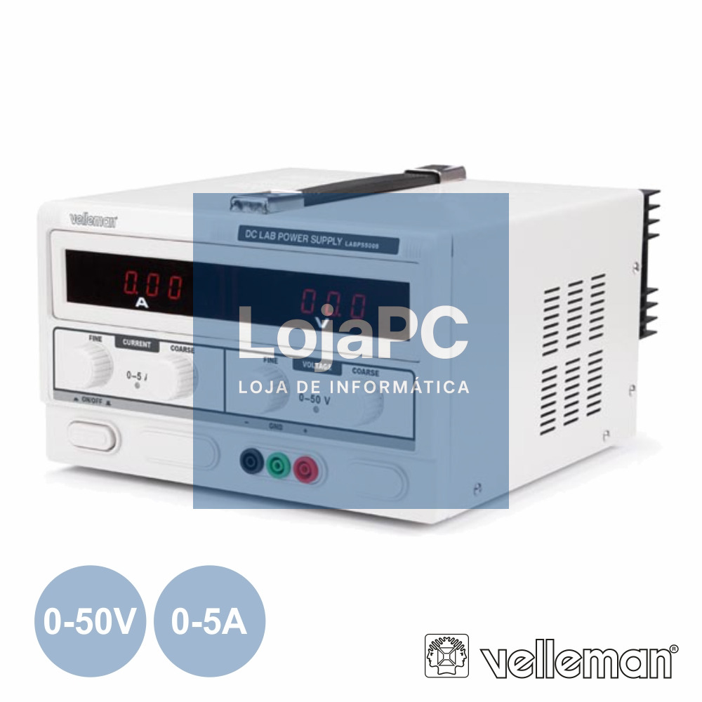 FONTE DE ALIMENTAÇÃO DIGITAL 0-50V / 0-5A VELLEMAN