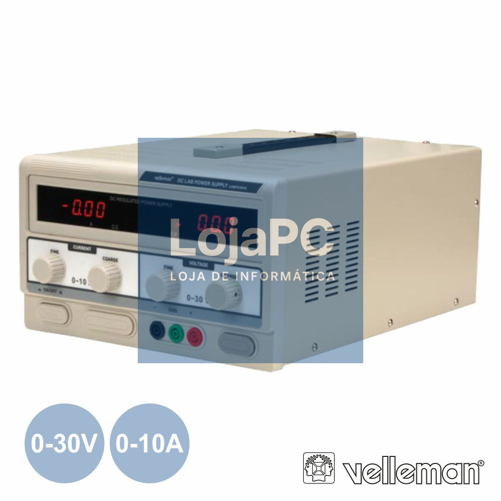 FONTE DE ALIMENTAÇÃO DIGITAL 0-30V / 0-10A VELLEMAN