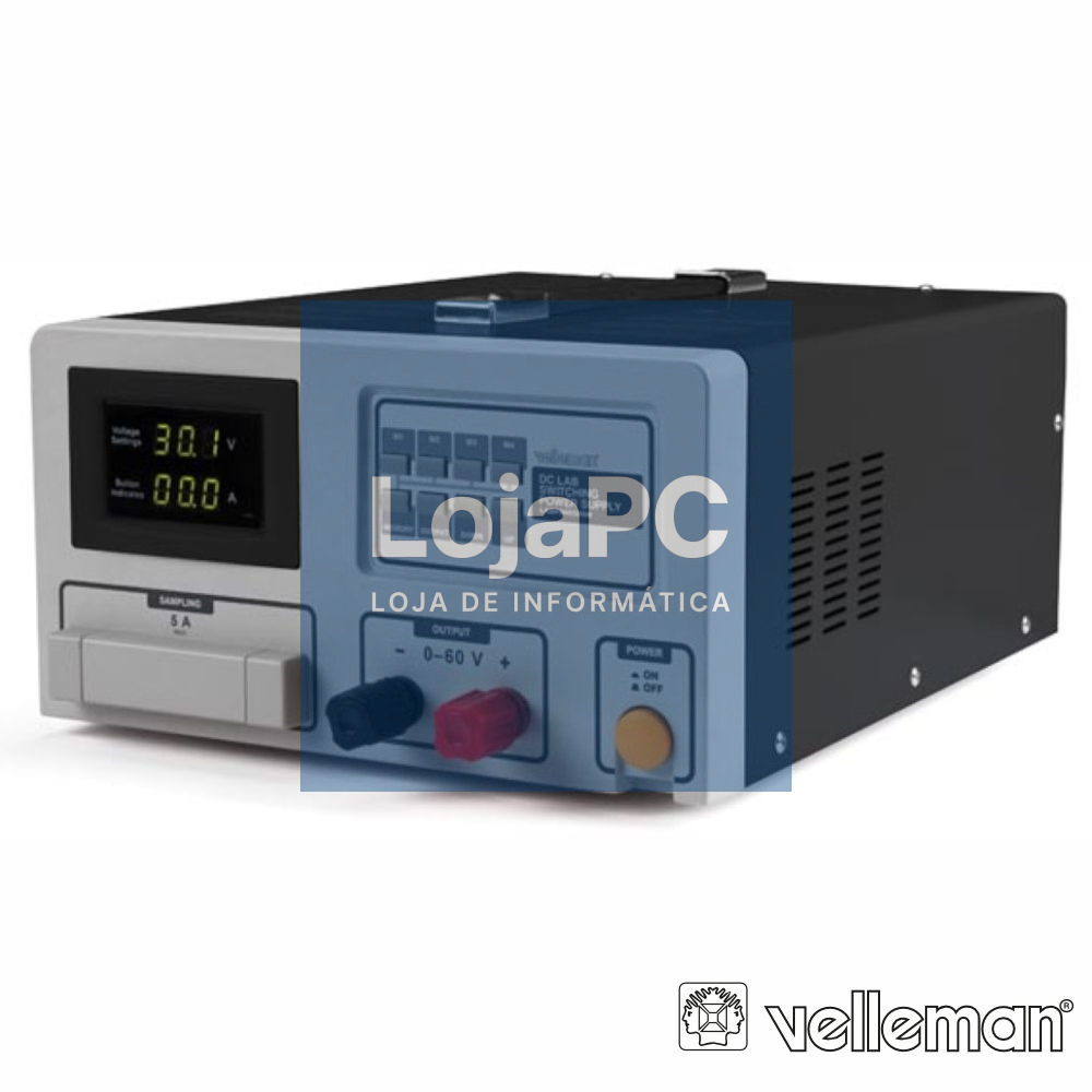 Fonte de Alimentação Digital 0-60V / 0-30A VELLEMAN