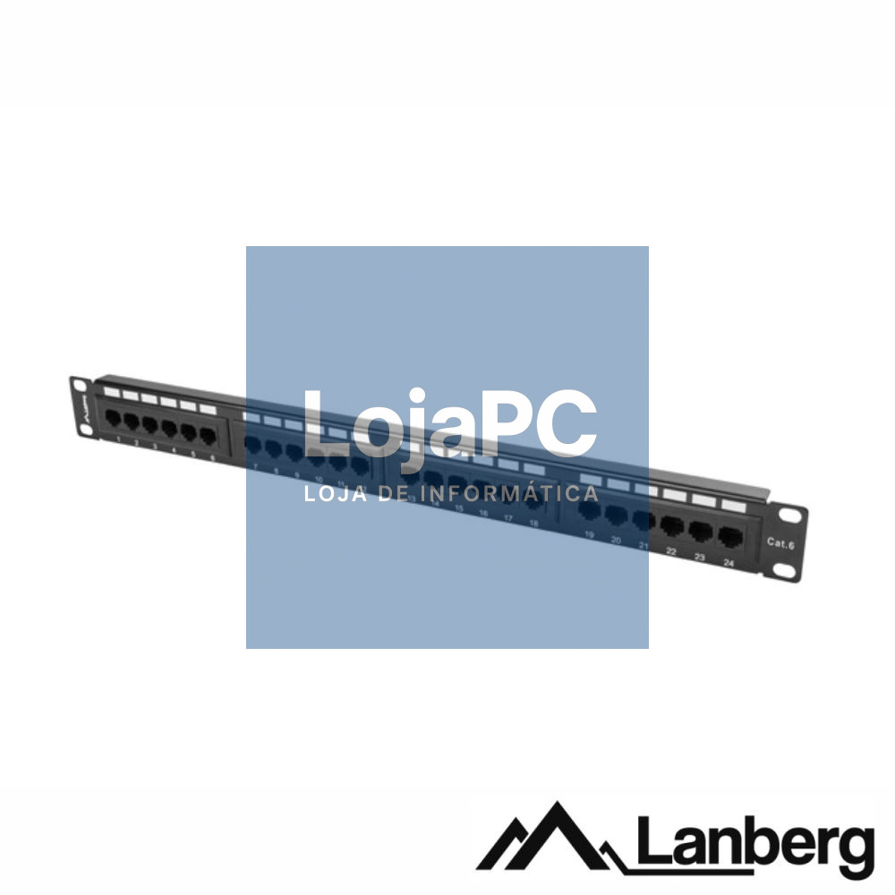 Patch Panel 24 Portas RJ45 CAT6 1U 19" LANBERG