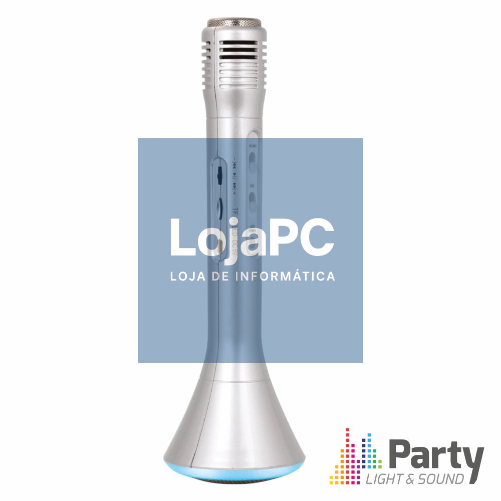 MICROFONE C/ COLUNA 5W BLUETOOTH SD BATERIA PARTY