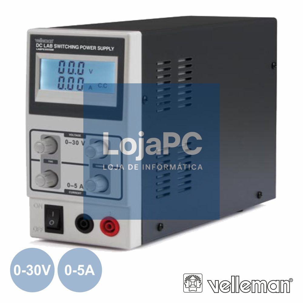 FONTE DE ALIMENTAÇÃO DIGITAL 0-30V / 0-5A VELLEMAN