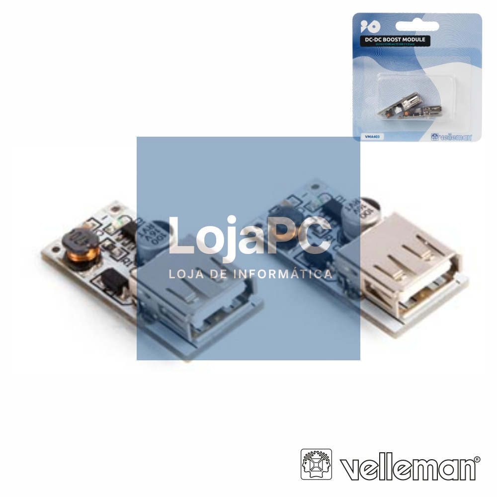 MÓDULO CONVERSOR DC 2.5-5V 600mA P/ USB 5V VELLEMAN
