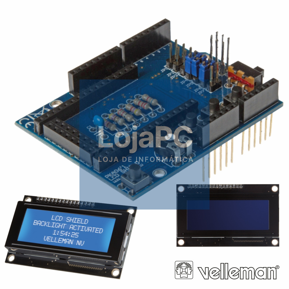LCD 20X4 SHIELD P/ ARDUINO VELLEMAN