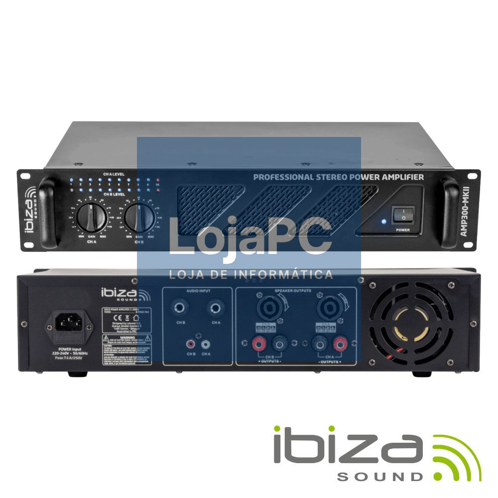 AMPLIFICADOR ÁUDIO 19" 2X240W IBIZA