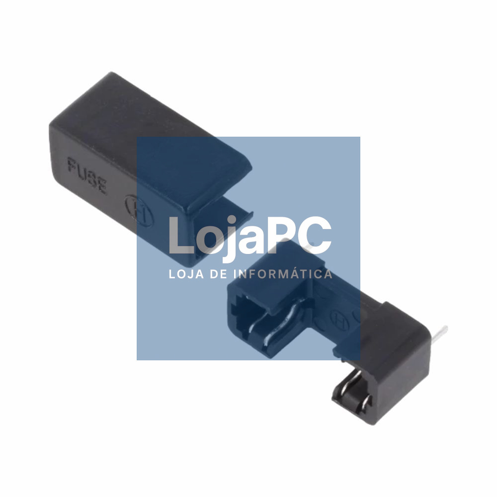 Suporte Fusíveis 5x20mm P/ Ci  C/ Proteção Plástica Preto