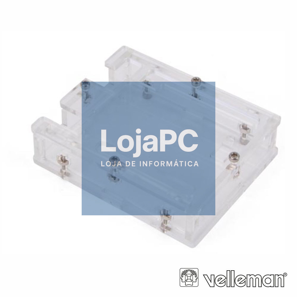 CAIXA TRANSPARENTE 79 x 65 x 21mm P/ ARDUÍNO VELLEMAN