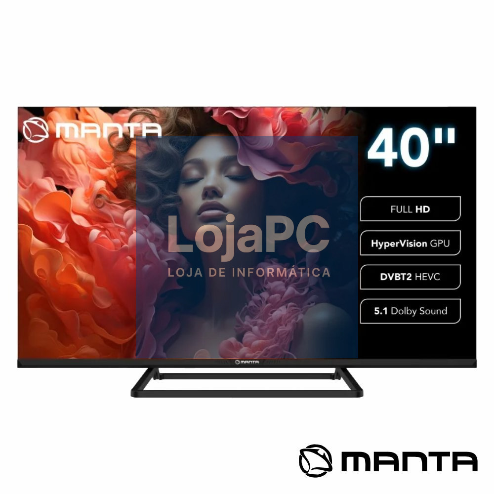 Smart TV LED Frameless 40" FHD HDMI DVB-T2/T/C MANTA