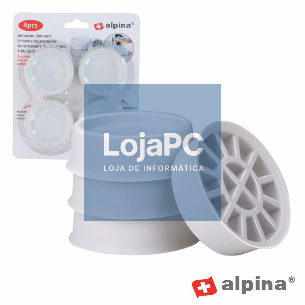 Conjunto de 4 Pés Antivibração P/ Máquina de Lavar ALPINA