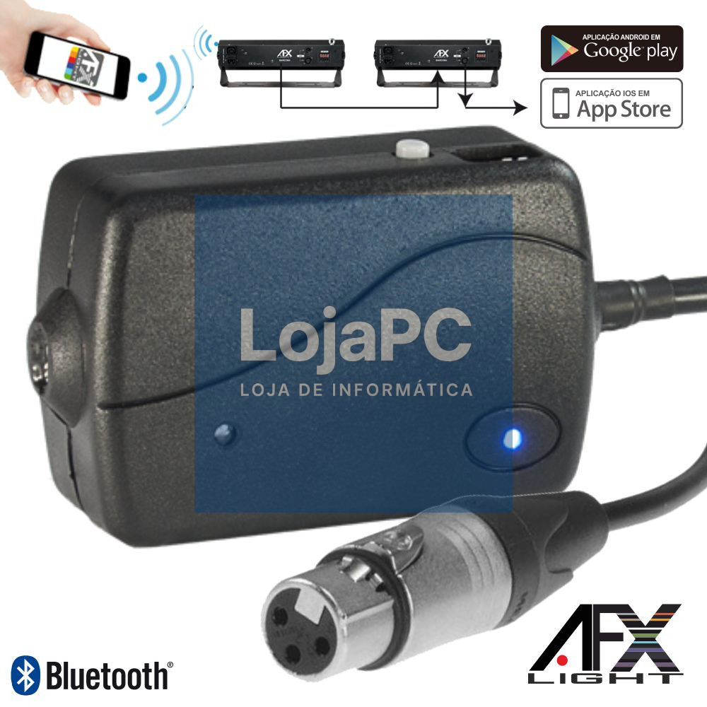 CONTROLADOR DMX POR BLUETOOTH C/ BATERIA AFXLIGHT