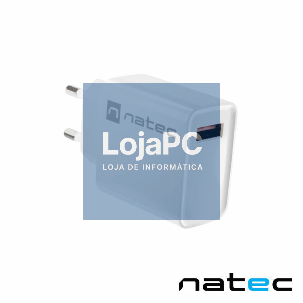 Alimentador RIBERA x1 USB-A 18W Branco NATEC