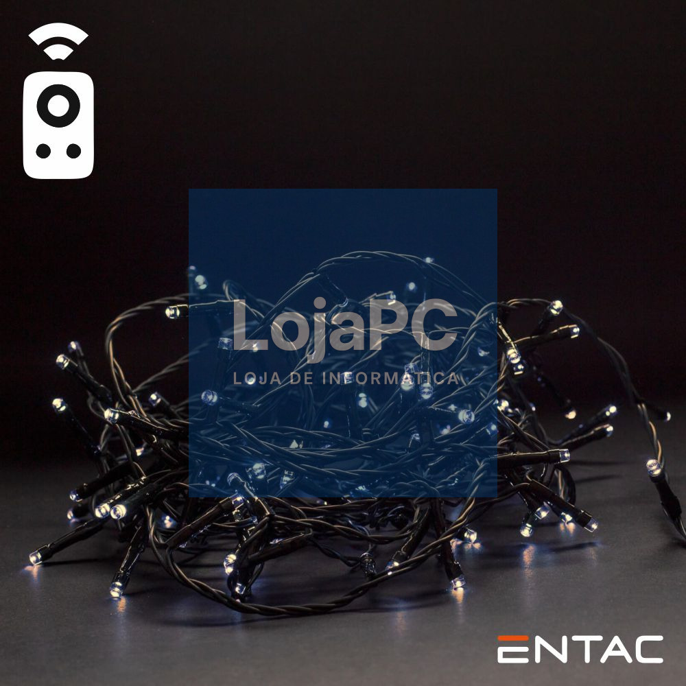 Grinalda 50 LEDS 3000K Comando IR 3xAA 5mt